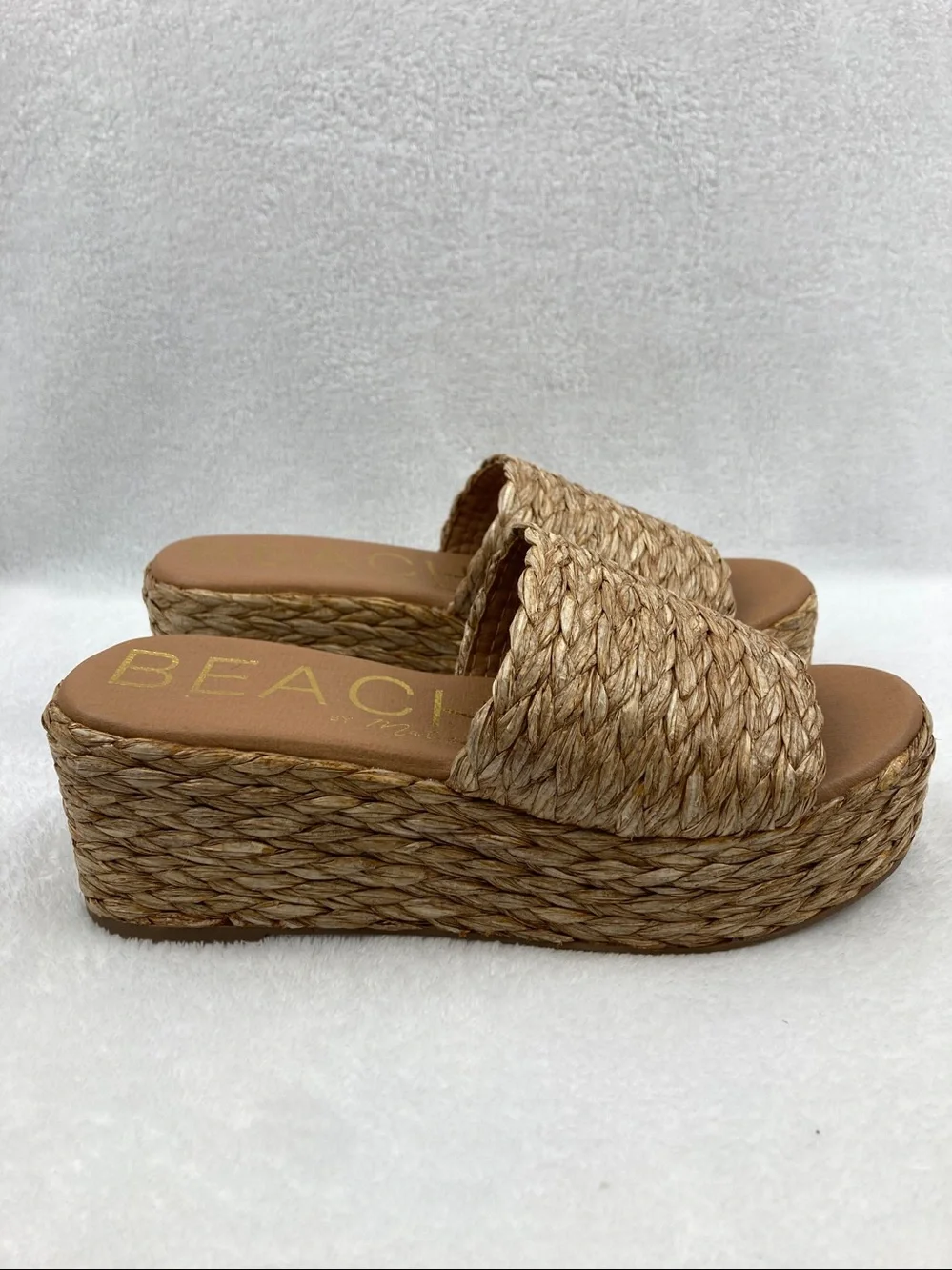 Matisse Del Mar Beach Raffia Platform Wedges sz 8